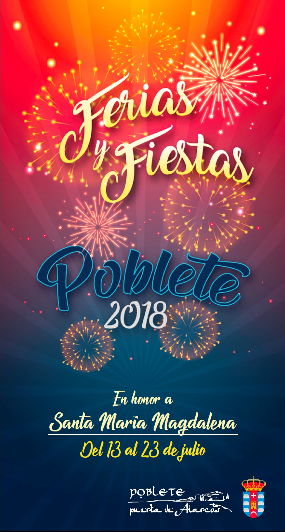 Fiestas patronales en honor de Santa María Magdalena 2018 Poblete